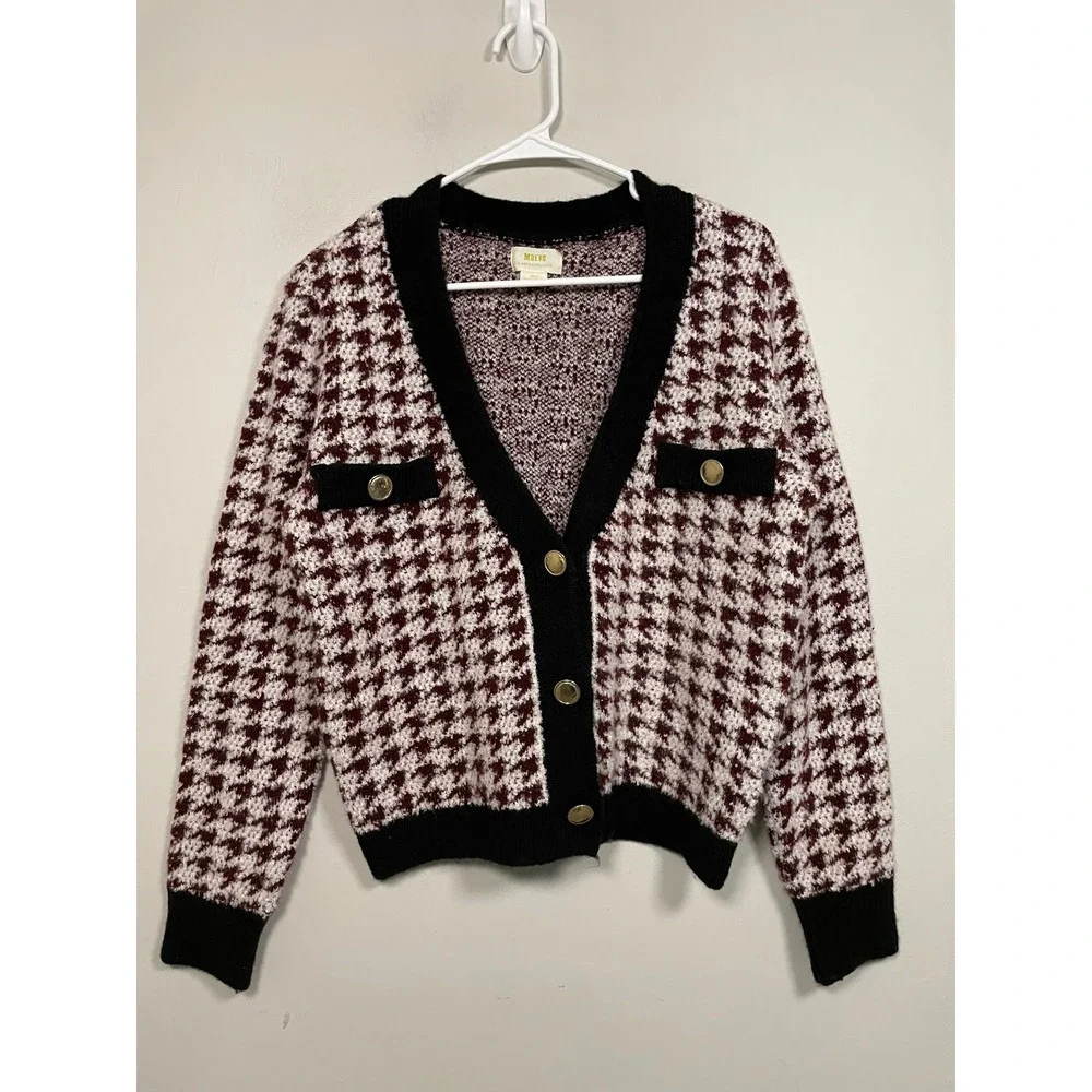 Anthropologie black maroon